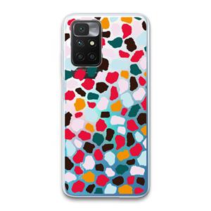 CaseCompany Colored Giraffe: Xiaomi Redmi 10 Transparant Hoesje