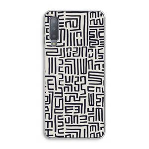 CaseCompany Moroccan Print: Samsung Galaxy A7 (2018) Transparant Hoesje