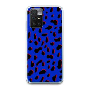 CaseCompany Blue Leopard: Xiaomi Redmi 10 Transparant Hoesje