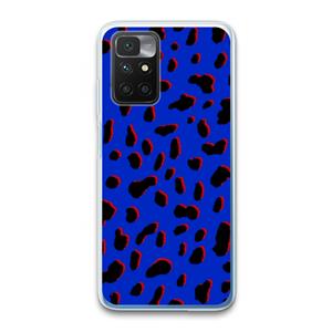 CaseCompany Blue Leopard: Xiaomi Redmi 10 Transparant Hoesje