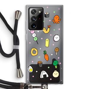 CaseCompany Happy bento friends: Samsung Galaxy Note 20 Ultra / Note 20 Ultra 5G Transparant Hoesje met koord