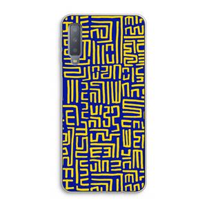 CaseCompany Majorelle Blue Print: Samsung Galaxy A7 (2018) Transparant Hoesje