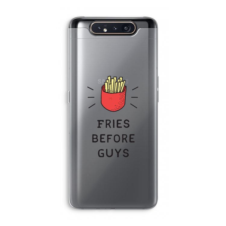 CaseCompany Fries before guys: Samsung Galaxy A80 Transparant Hoesje