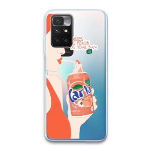 CaseCompany Peach please!: Xiaomi Redmi 10 Transparant Hoesje