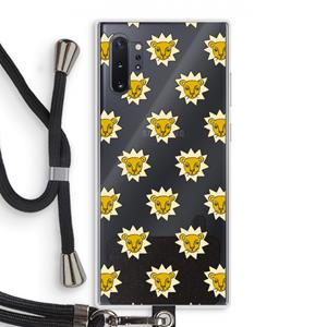 CaseCompany Leeuwenkoppen: Samsung Galaxy Note 10 Plus Transparant Hoesje met koord