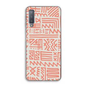 CaseCompany Marrakech Pink: Samsung Galaxy A7 (2018) Transparant Hoesje