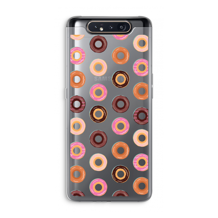 CaseCompany Donuts: Samsung Galaxy A80 Transparant Hoesje