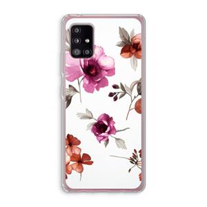 CaseCompany Geschilderde bloemen: Samsung Galaxy A51 5G Transparant Hoesje