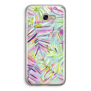 CaseCompany Tropical Palms Blue: Samsung Galaxy A5 (2017) Transparant Hoesje