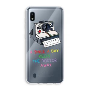 CaseCompany Smile: Samsung Galaxy A10 Transparant Hoesje