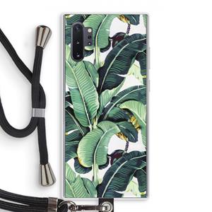 CaseCompany Bananenbladeren: Samsung Galaxy Note 10 Plus Transparant Hoesje met koord