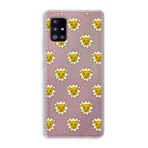 CaseCompany Leeuwenkoppen: Samsung Galaxy A51 5G Transparant Hoesje