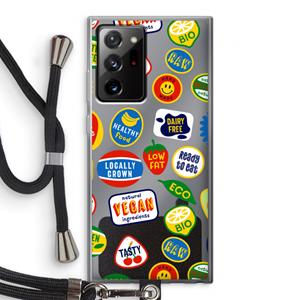 CaseCompany Fruitsticker: Samsung Galaxy Note 20 Ultra / Note 20 Ultra 5G Transparant Hoesje met koord
