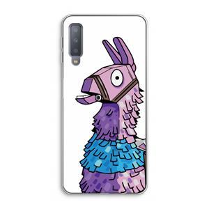 CaseCompany Lama: Samsung Galaxy A7 (2018) Transparant Hoesje