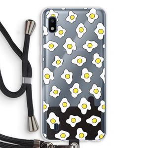 CaseCompany Spiegeleitjes: Samsung Galaxy A10 Transparant Hoesje met koord