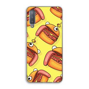 CaseCompany Hamburger: Samsung Galaxy A7 (2018) Transparant Hoesje