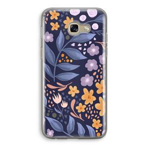 CaseCompany Flowers with blue leaves: Samsung Galaxy A5 (2017) Transparant Hoesje