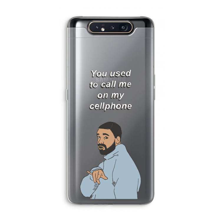 CaseCompany Hotline bling: Samsung Galaxy A80 Transparant Hoesje
