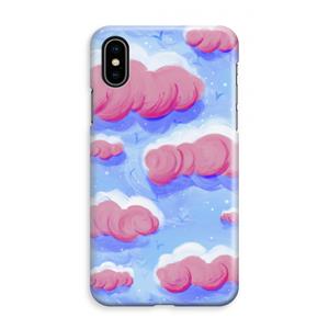 CaseCompany Roze wolken met vogels: iPhone XS Max Volledig Geprint Hoesje