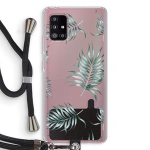 CaseCompany Simple leaves: Samsung Galaxy A51 5G Transparant Hoesje met koord