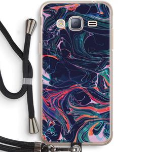CaseCompany Light Years Beyond: Samsung Galaxy J3 (2016) Transparant Hoesje met koord