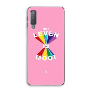 CaseCompany Het Leven Is Mooi: Samsung Galaxy A7 (2018) Transparant Hoesje