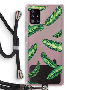 CaseCompany Lange bladeren: Samsung Galaxy A51 5G Transparant Hoesje met koord