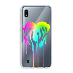 CaseCompany Hold My Heart: Samsung Galaxy A10 Transparant Hoesje