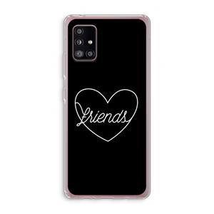 CaseCompany Friends heart black: Samsung Galaxy A51 5G Transparant Hoesje