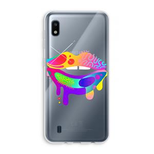 CaseCompany Lip Palette: Samsung Galaxy A10 Transparant Hoesje