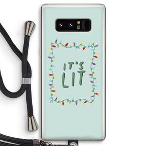 CaseCompany It's Lit: Samsung Galaxy Note 8 Transparant Hoesje met koord
