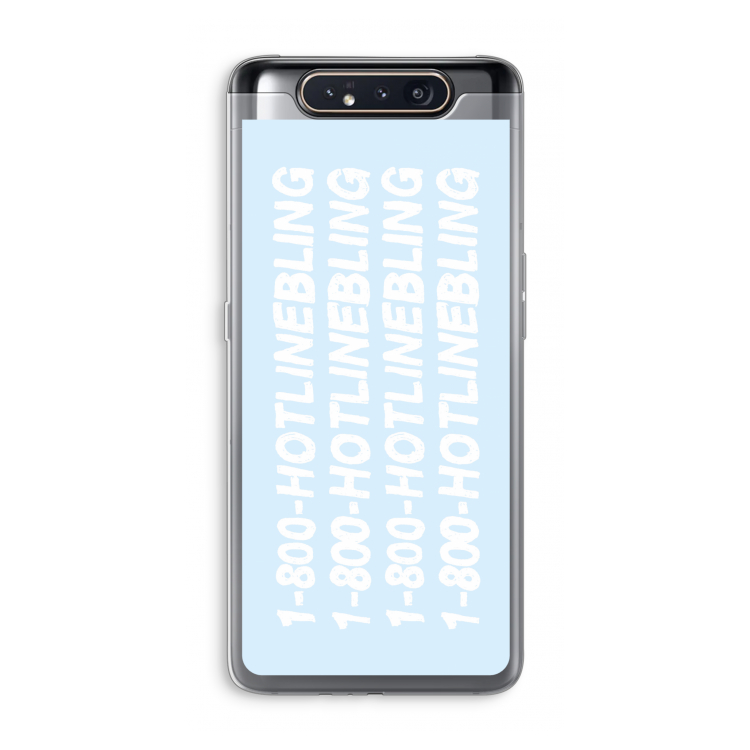 CaseCompany Hotline bling blue: Samsung Galaxy A80 Transparant Hoesje