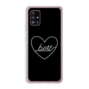 CaseCompany Best heart black: Samsung Galaxy A51 5G Transparant Hoesje