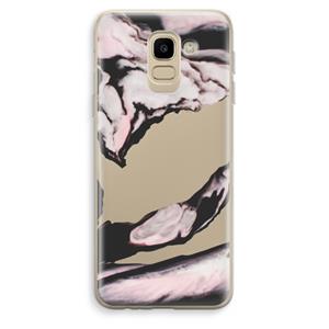 CaseCompany Roze stroom: Samsung Galaxy J6 (2018) Transparant Hoesje