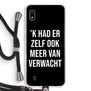 CaseCompany Meer verwacht - Zwart: Samsung Galaxy A10 Transparant Hoesje met koord