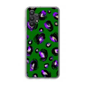 CaseCompany Green Cheetah: Samsung Galaxy A32 5G Transparant Hoesje