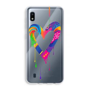 CaseCompany Melts My Heart: Samsung Galaxy A10 Transparant Hoesje