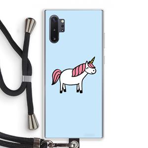CaseCompany Eenhoorn: Samsung Galaxy Note 10 Plus Transparant Hoesje met koord