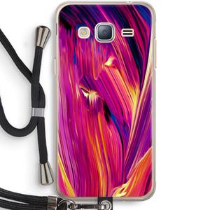 CaseCompany Phoenix: Samsung Galaxy J3 (2016) Transparant Hoesje met koord