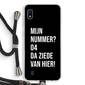 CaseCompany Da ziede van hier - Zwart: Samsung Galaxy A10 Transparant Hoesje met koord