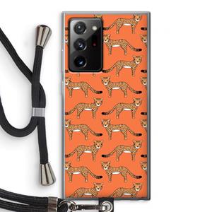 CaseCompany Cheetah: Samsung Galaxy Note 20 Ultra / Note 20 Ultra 5G Transparant Hoesje met koord