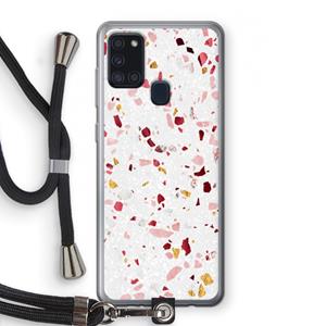CaseCompany Terrazzo N°9: Samsung Galaxy A21s Transparant Hoesje met koord