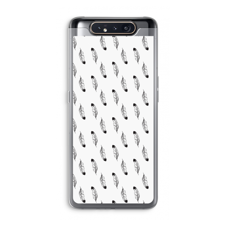CaseCompany Pluimen: Samsung Galaxy A80 Transparant Hoesje