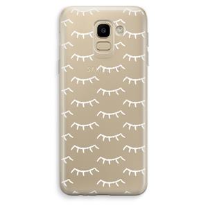 CaseCompany Wimpers: Samsung Galaxy J6 (2018) Transparant Hoesje
