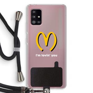 CaseCompany I'm lovin' you: Samsung Galaxy A51 5G Transparant Hoesje met koord