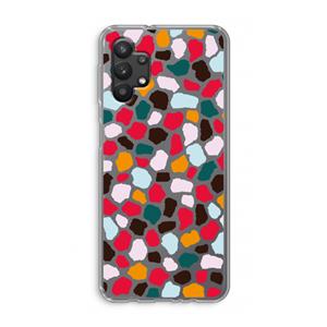 CaseCompany Colored Giraffe: Samsung Galaxy A32 5G Transparant Hoesje