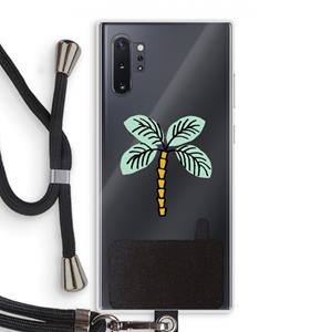 CaseCompany Palmboom: Samsung Galaxy Note 10 Plus Transparant Hoesje met koord