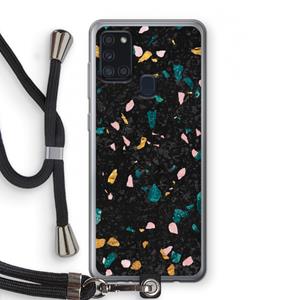 CaseCompany Terrazzo N°10: Samsung Galaxy A21s Transparant Hoesje met koord