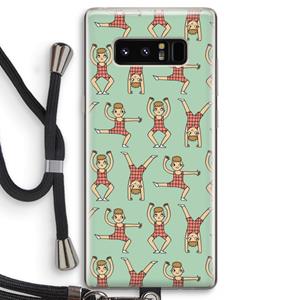 CaseCompany Gymboys: Samsung Galaxy Note 8 Transparant Hoesje met koord