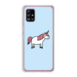 CaseCompany Eenhoorn: Samsung Galaxy A51 5G Transparant Hoesje